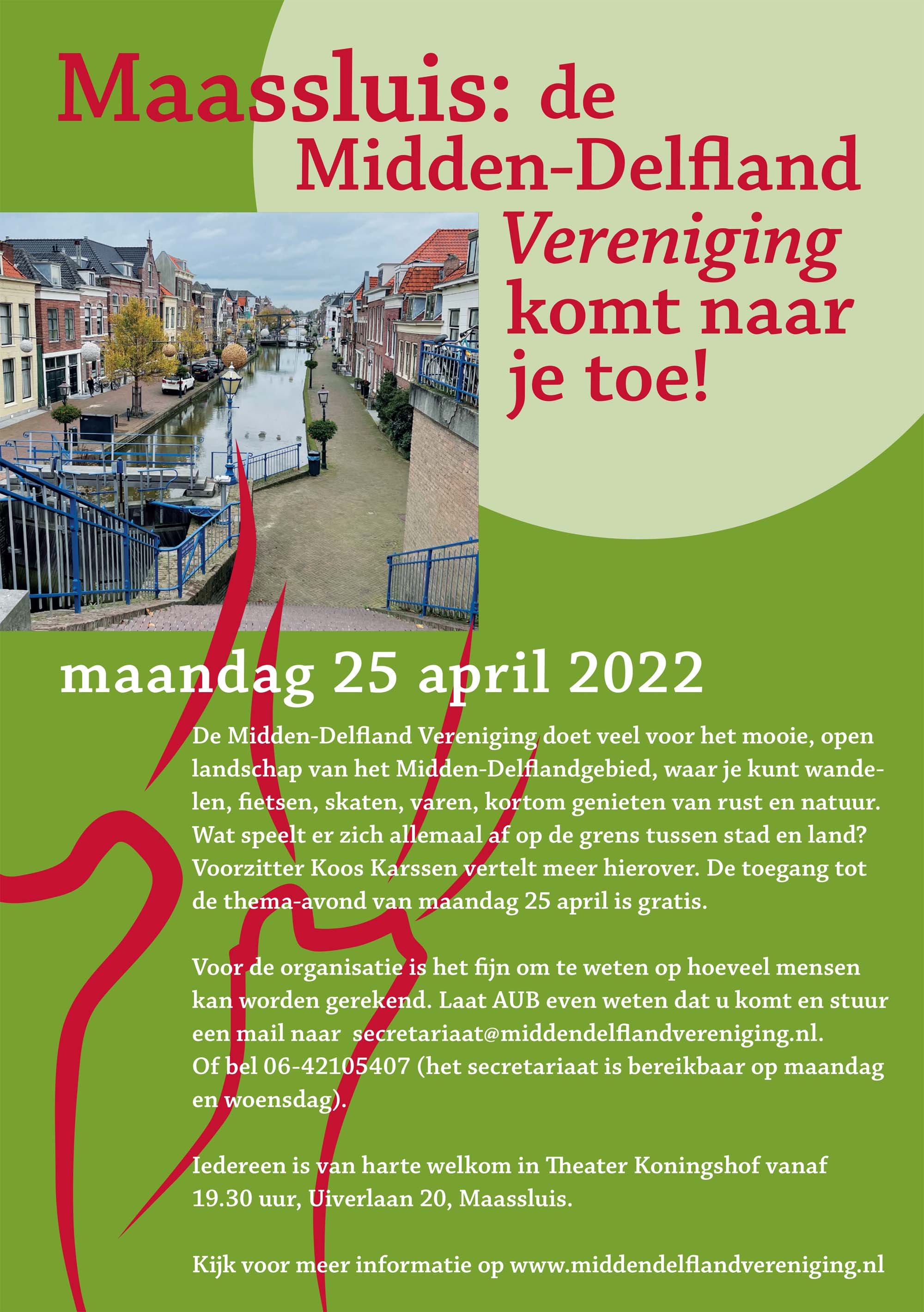 Thema-avond Maassluis van de Midden-Delfland Vereniging - 25 april 2022